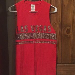 PINK Victoria secret Las Vegas red tank top